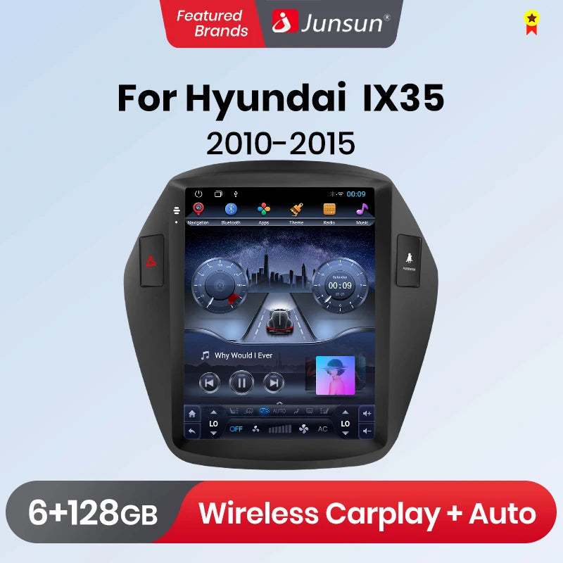Wireless Speakers  Hyundai Tucson 2 IX35 2010-2015 4G 32GB Black Size A