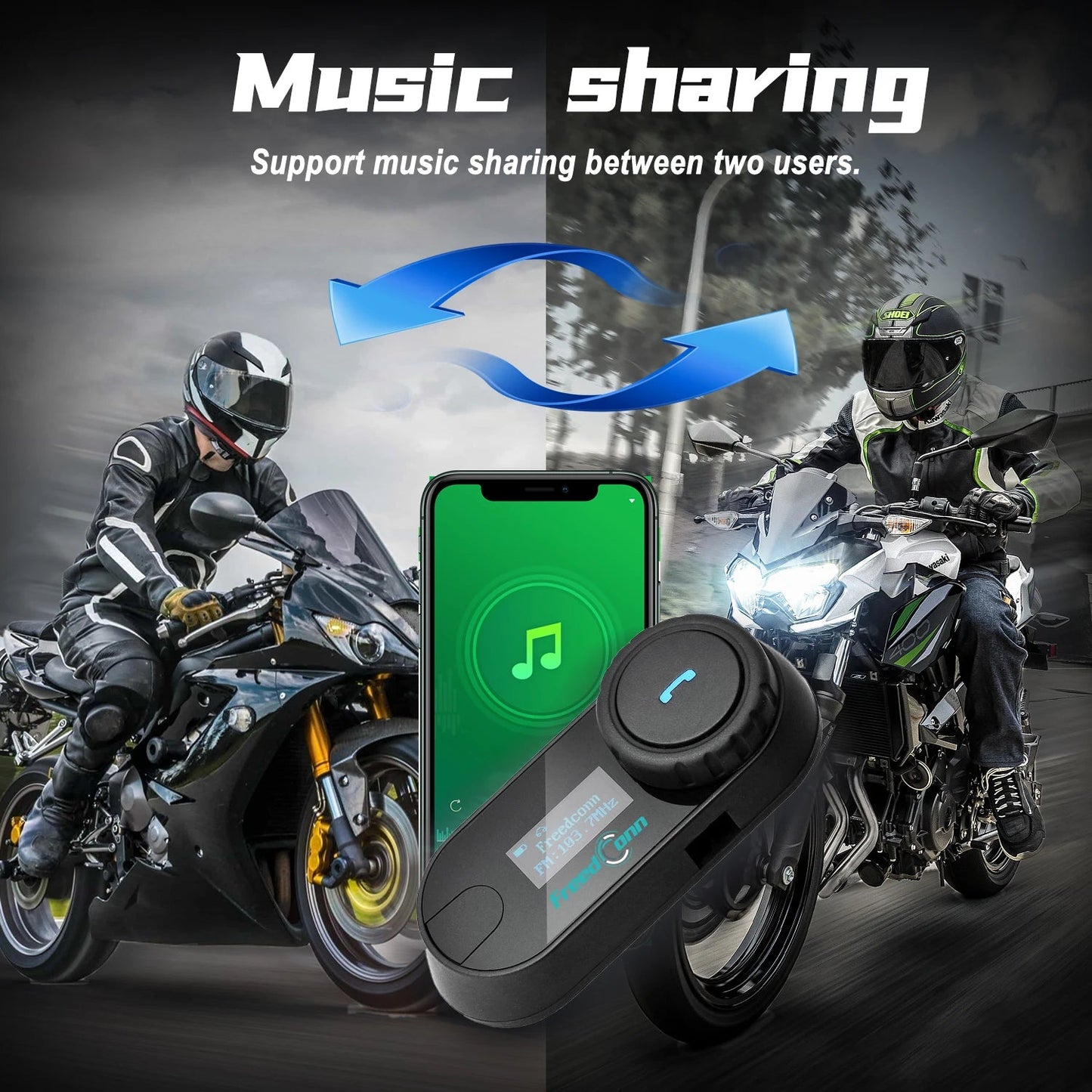 Bluetooth Motorcycle Helmet
FreedConn
Intercom Helmet Bluetooth 5.0 Headset
FM Music Share
2 pcs
Color: -
Size: -