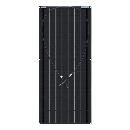 Panneau solaire flexible monocristallin 100 W, efficacité 21,8 %, 32 cellules, 1050 x 540 x 2,5 mm.