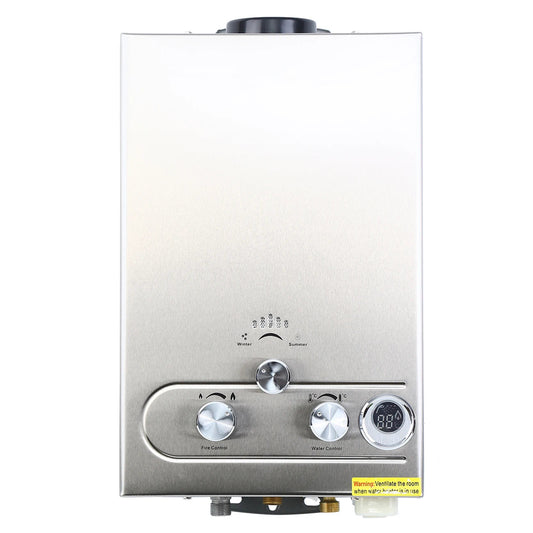 Instant Heater, 8L, 16KW, LPG, 2800Pa, Stainless Steel, Silver