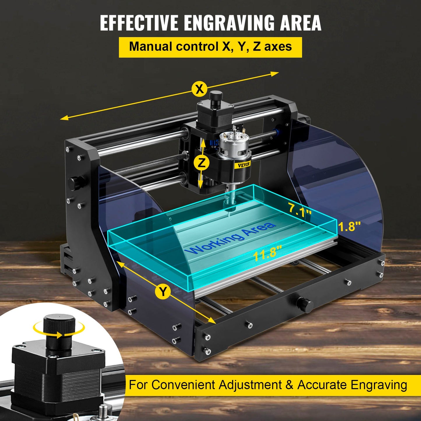 3018 PRO MAX CNC Engraving Machine 3 Axis Wood Milling Cutter PCB PVC