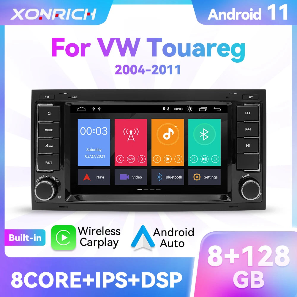 Wireless Speakers, , VW Touareg Transporter T5, Android 12 Car Multimedia Player, 8Core, 8GB+128GB, GPS Navigation, Auto Radio