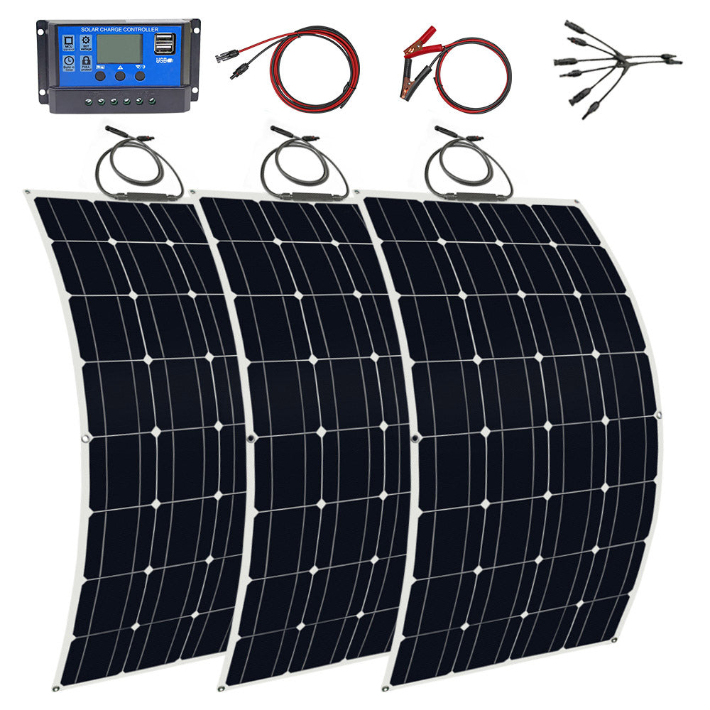 300W 12V Monocrystalline Kit 200W 100W Flexible Lightweight Solar Panel