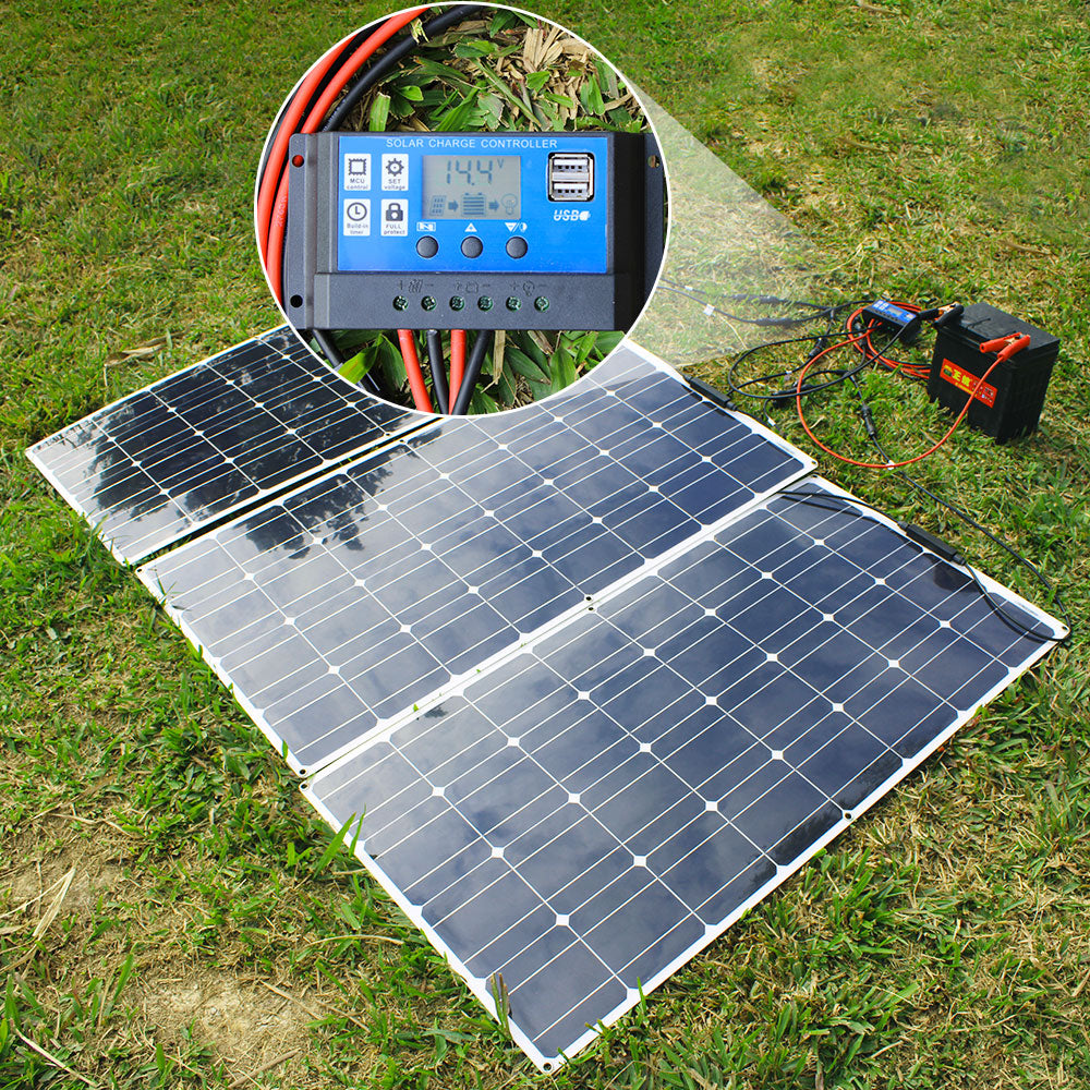 300W 12V Monocrystalline Kit 200W 100W Flexible Lightweight Solar Panel