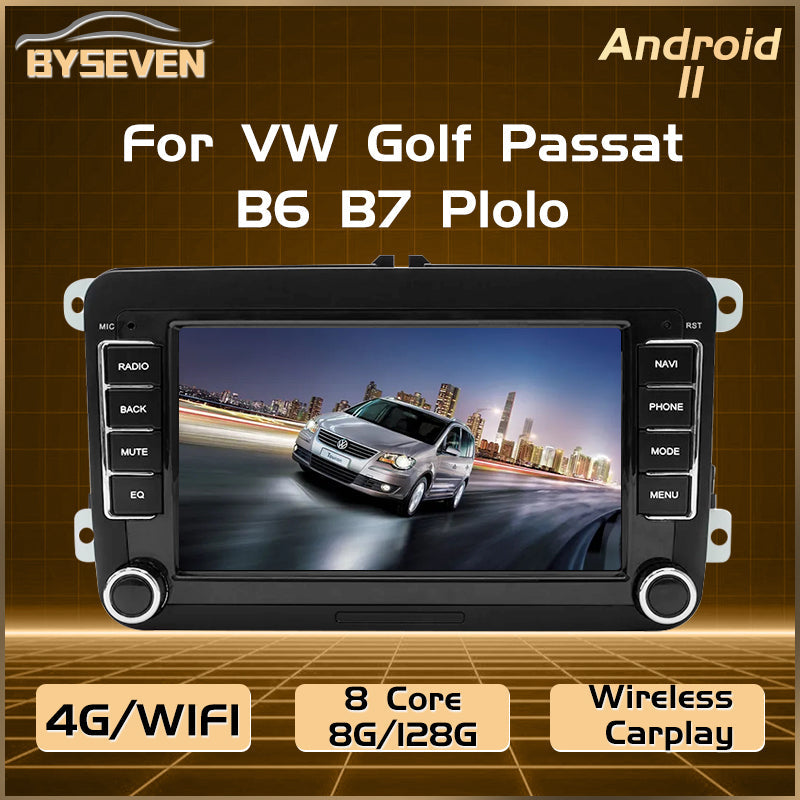 Car Multimedia Player, Byseven, Option9, Android 11, 4GB, 64GB, 8 Core, Black