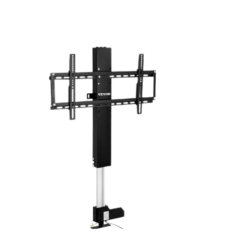 Ascenseur TV motorisé avec moteur à courant continu télécommandé, course de 500 à 1 000 mm, support de montage pour écran LCD plasma