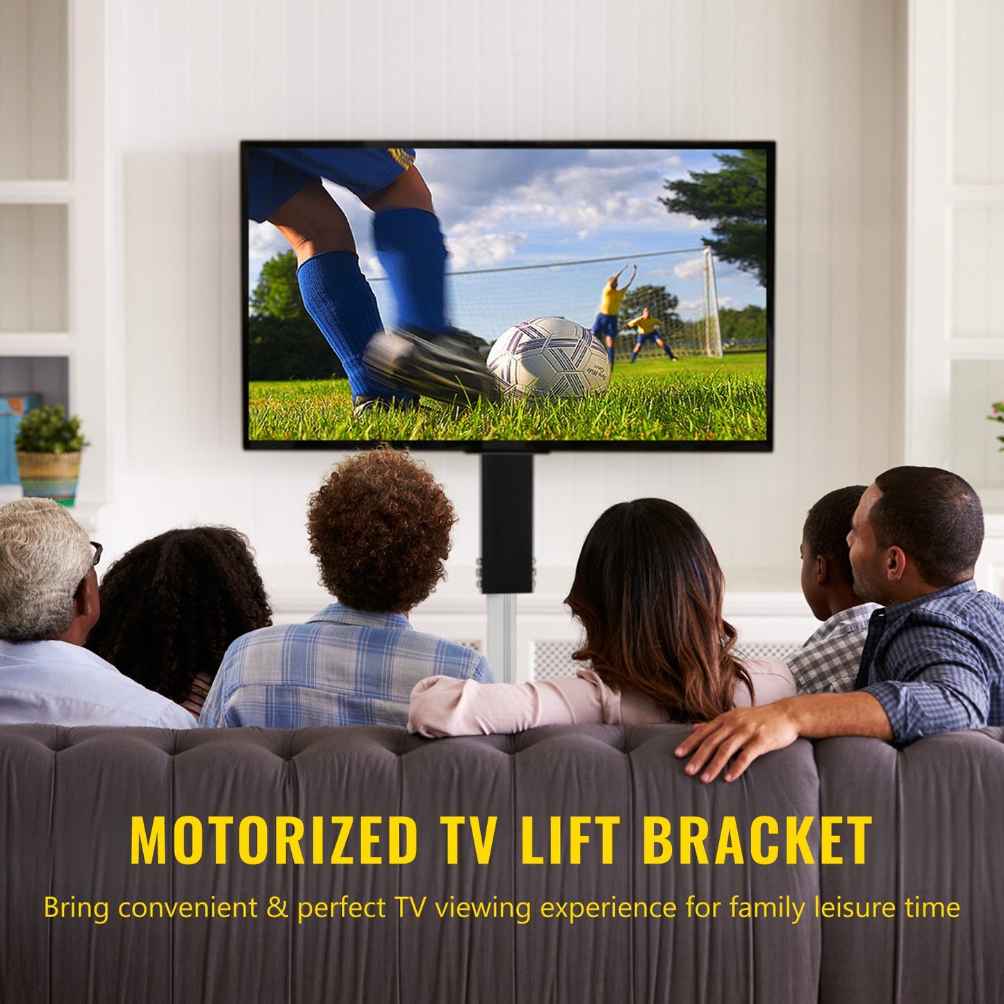 Motorized TV Lift with Remote Control DC Motor, 500-1000mm Stroke, Plasma LCD Mount Bracket