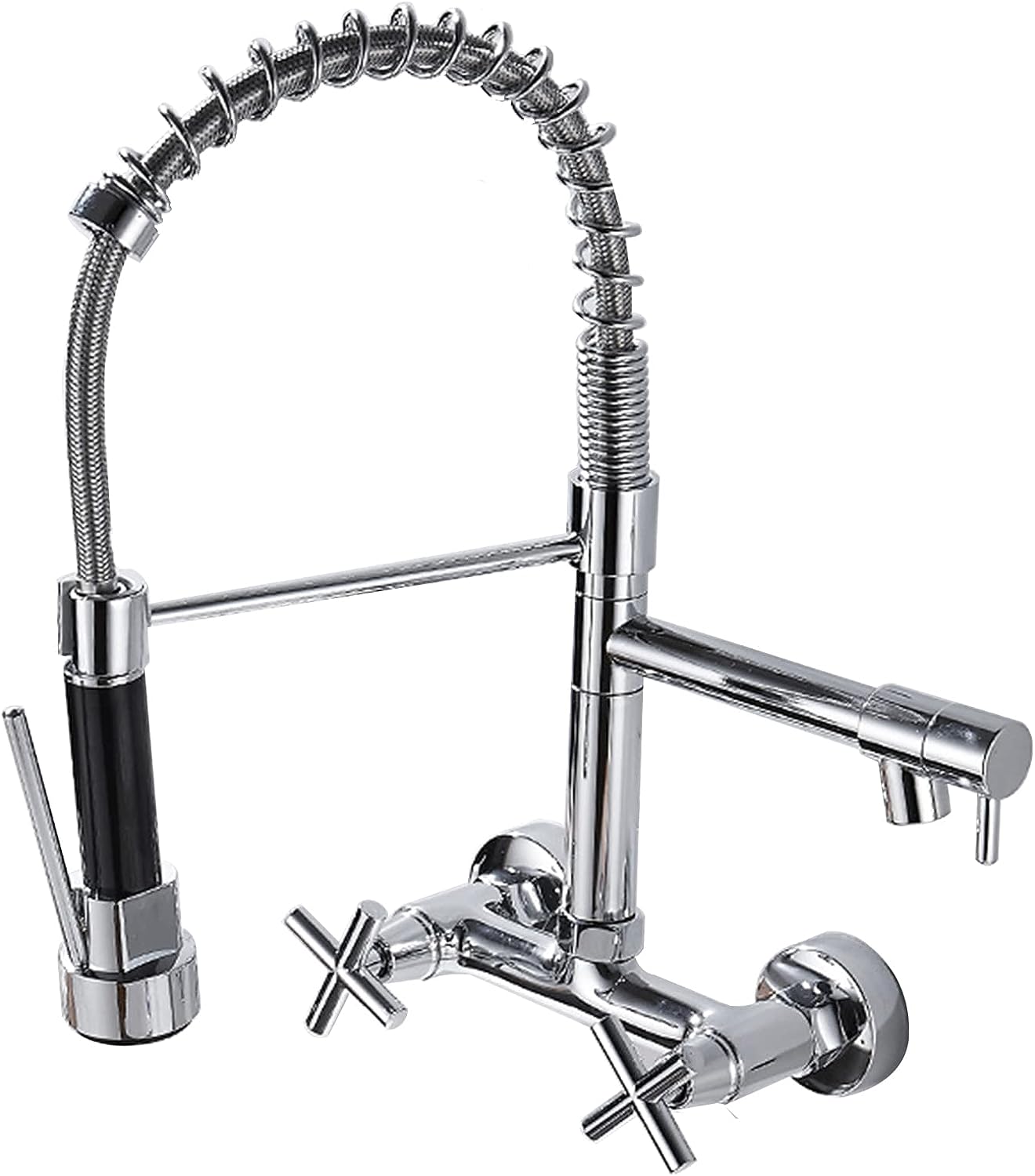 Faucet, Saflihcar, Swivel Side Sprayer, Mixer Tap, Chrome Buckle