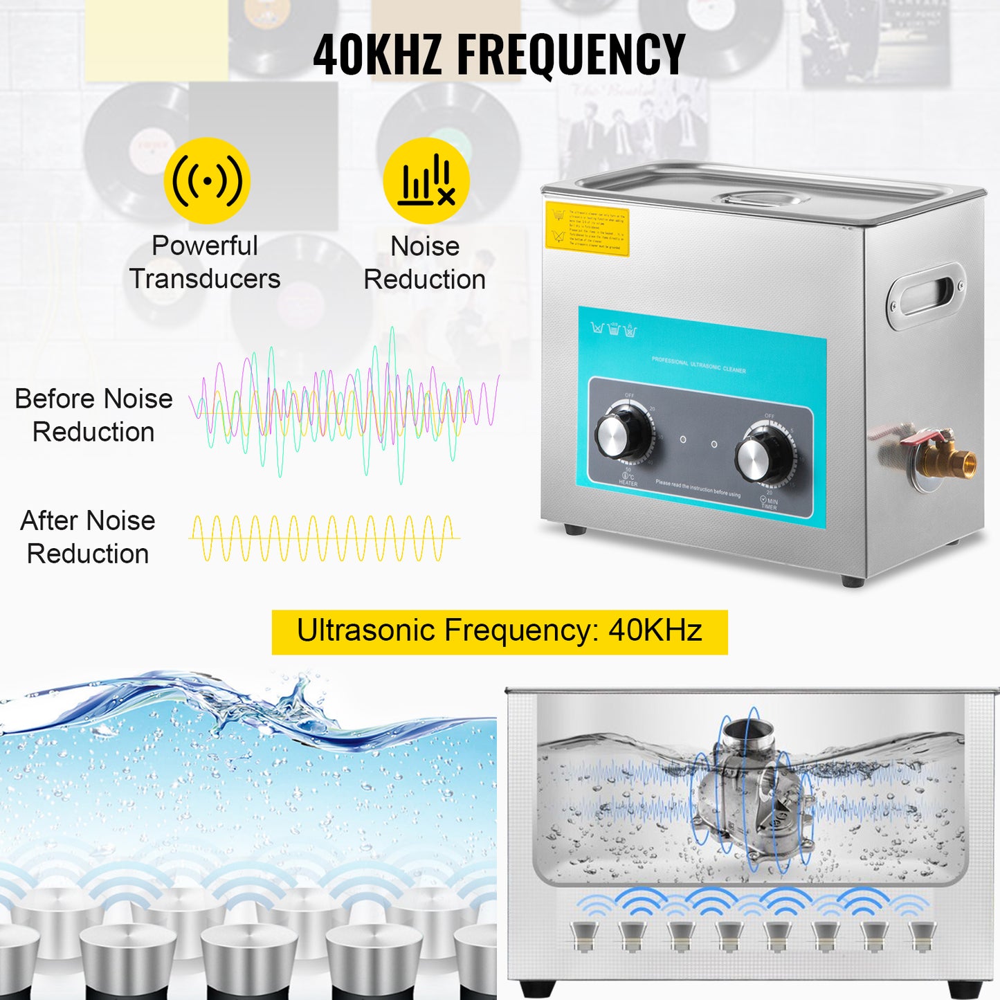 Portable Ultrasonic Cleaner 6L for Home & Automotive Online Shopping