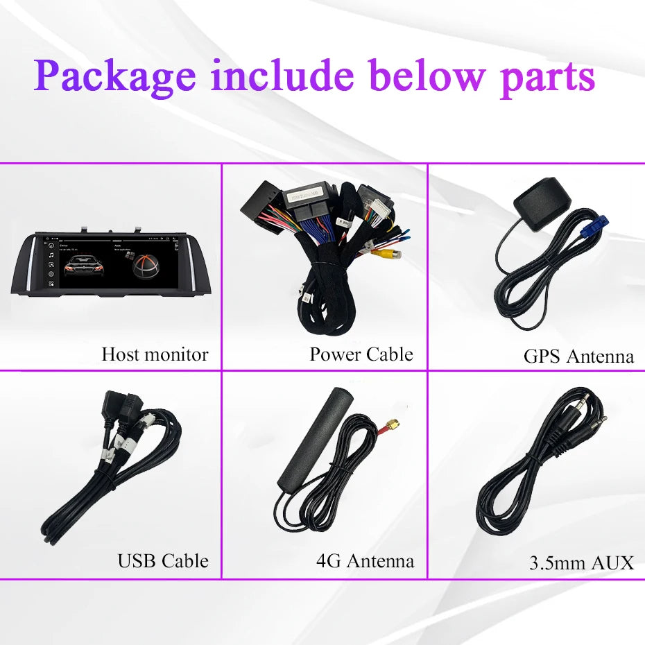 Mp5 Player, for BMW 5 Series, 2Din, Android 12, 8GB, 256GB, 720p, GPS, Black