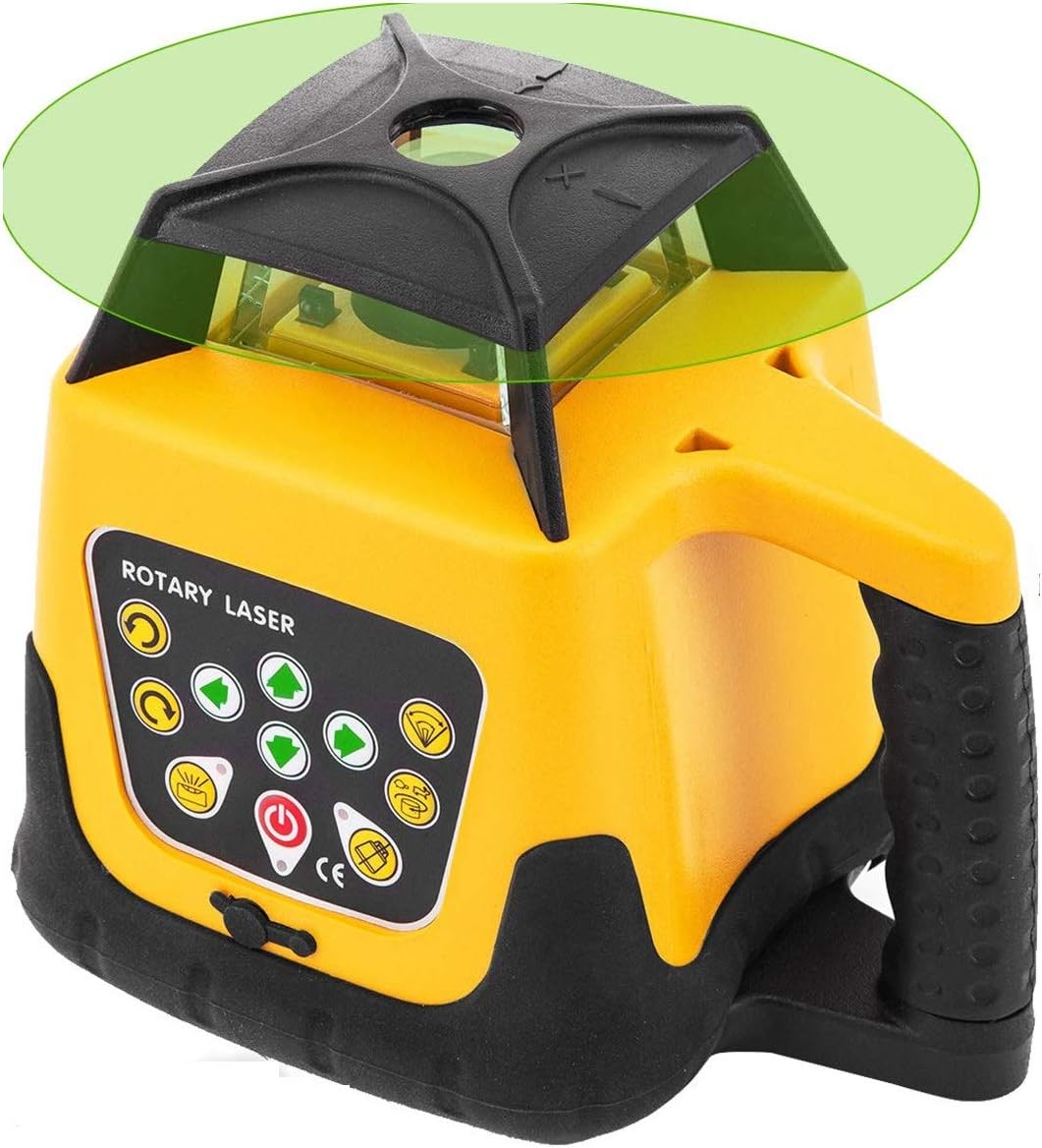 Rotary Laser Level, Vevor, 500m, Self-Leveling, Red Green Beam 2, Yellow