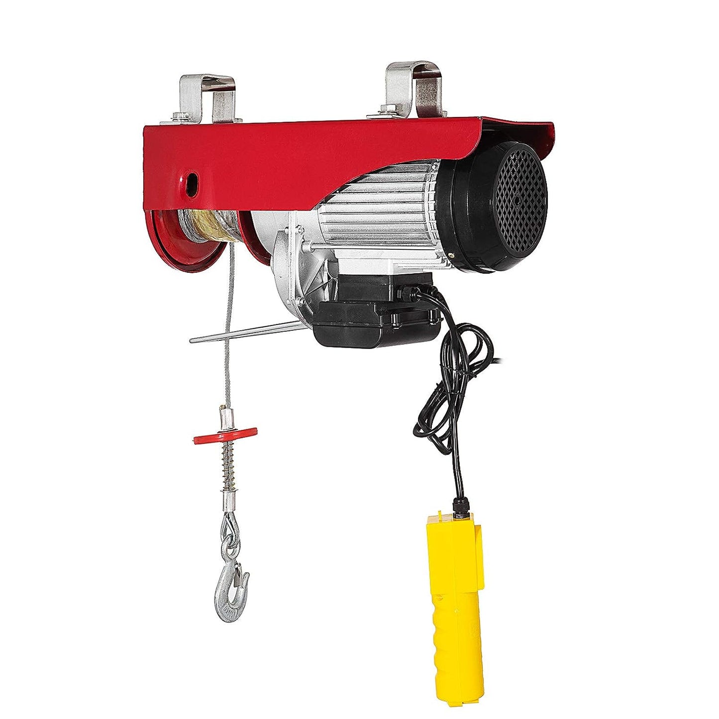 Electric Hoist Crane Winch, Remote Control, 250kg, Red