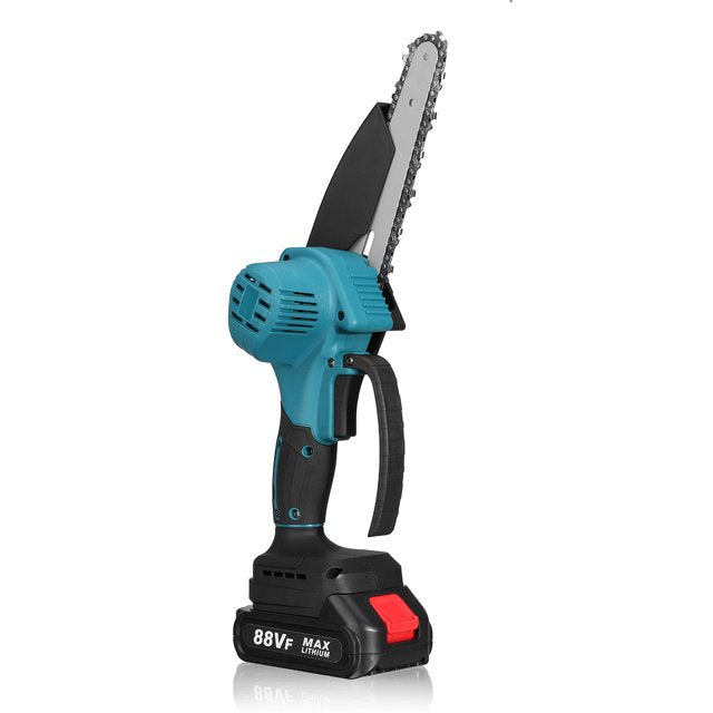 Electric Chainsaw, Mustool, 25cm, 1500W, 18V, 2 Batteries, EU Plug, Blue