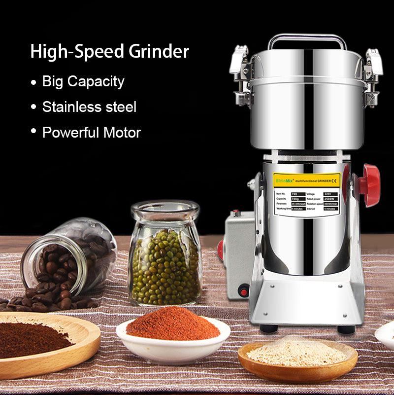 Dry Food Grinding Machine, Biolomix, 220V, 2500W, 700g, Stainless Steel