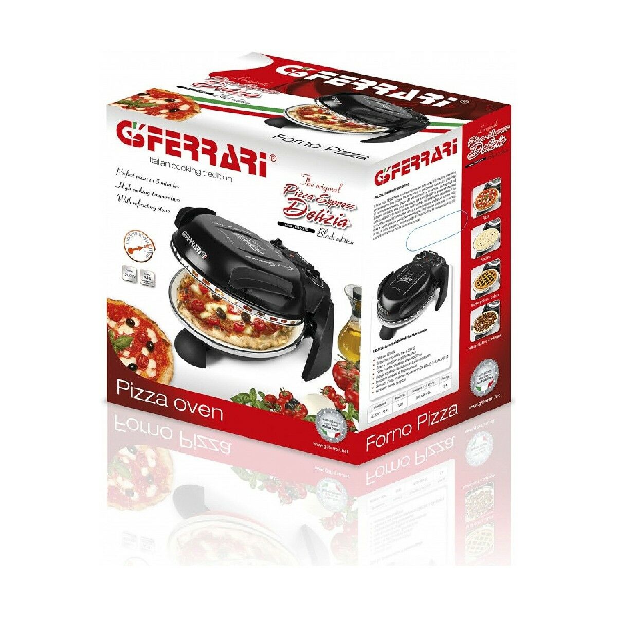 Aparat de făcut Pizza G3Ferrari G1000610                        Negru 1200 W