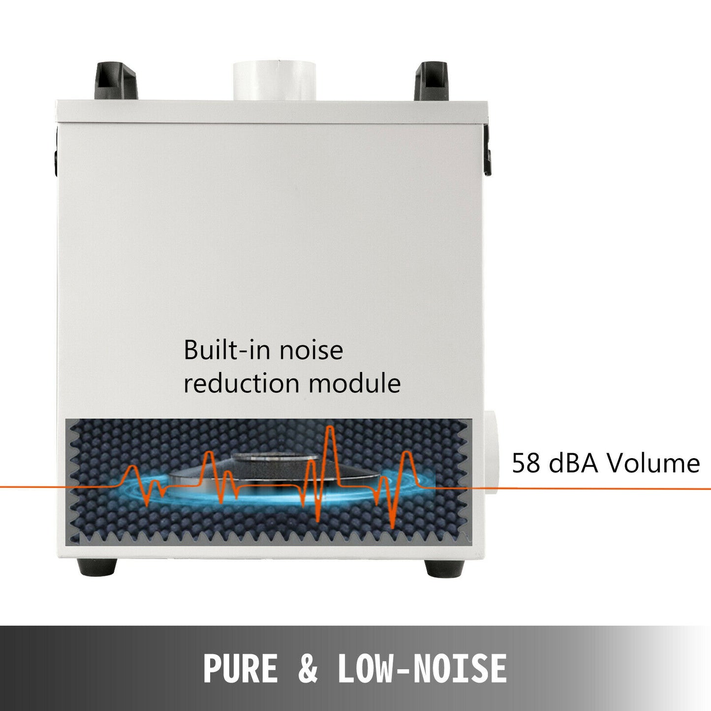 Purificator de fum cu zgomot redus Extractor de fum 180m³/H pentru mașină laser CO2 CNC 80W.