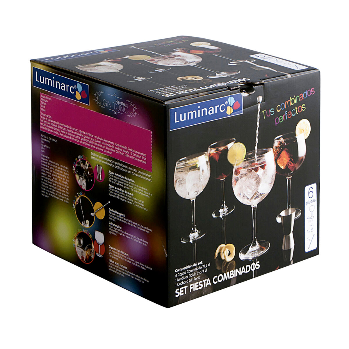 Set Pentru Cocktail Luminarc Multicolor Sticlă 6 Piese