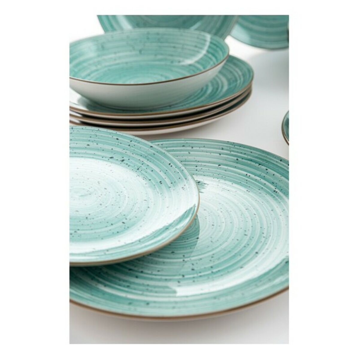 Set de Veselă Quid Montreal Turquoise Ceramică 18 Piese