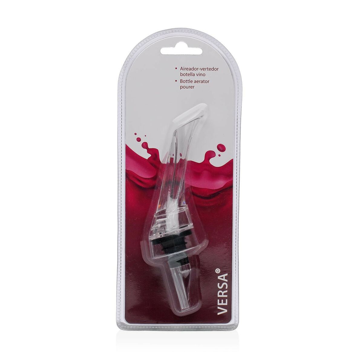 2-in-1  Wine Stopper with Pourer and Aerator Versa Plastic