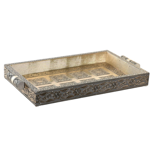 Tavă DKD Home Decor Șampanie Lemn Metal 36 x 22 x 4 cm