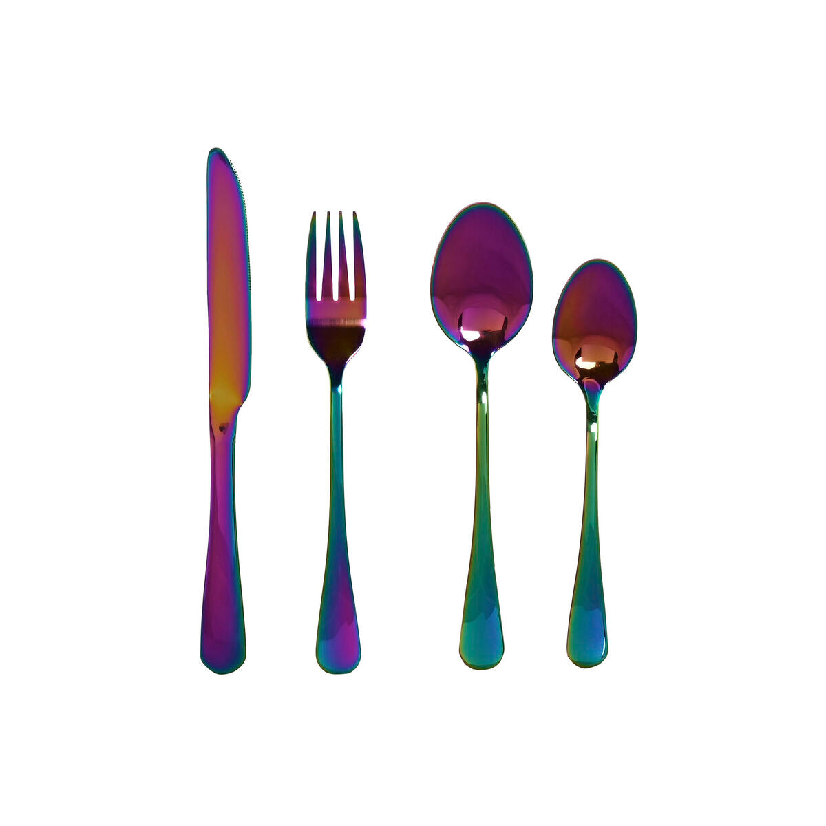 Set de Tacâmuri Home ESPRIT Oțel inoxidabil 1,8 x 0,3 x 23 cm 16 Piese