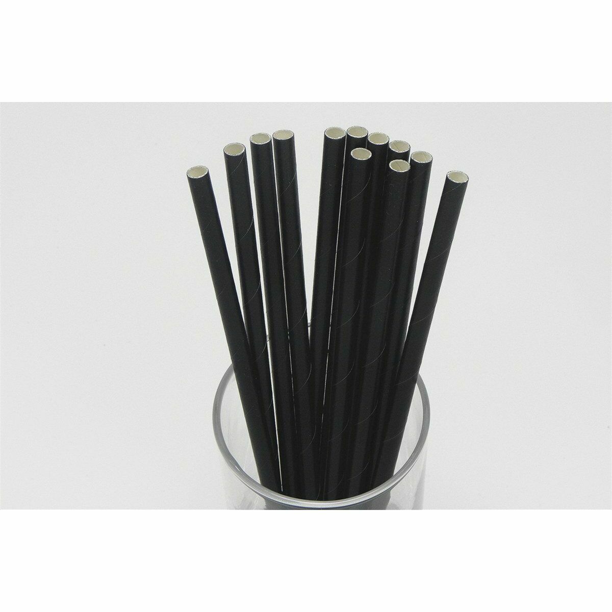 Straws Algon Cardboard Black 20 Pieces 24 Units