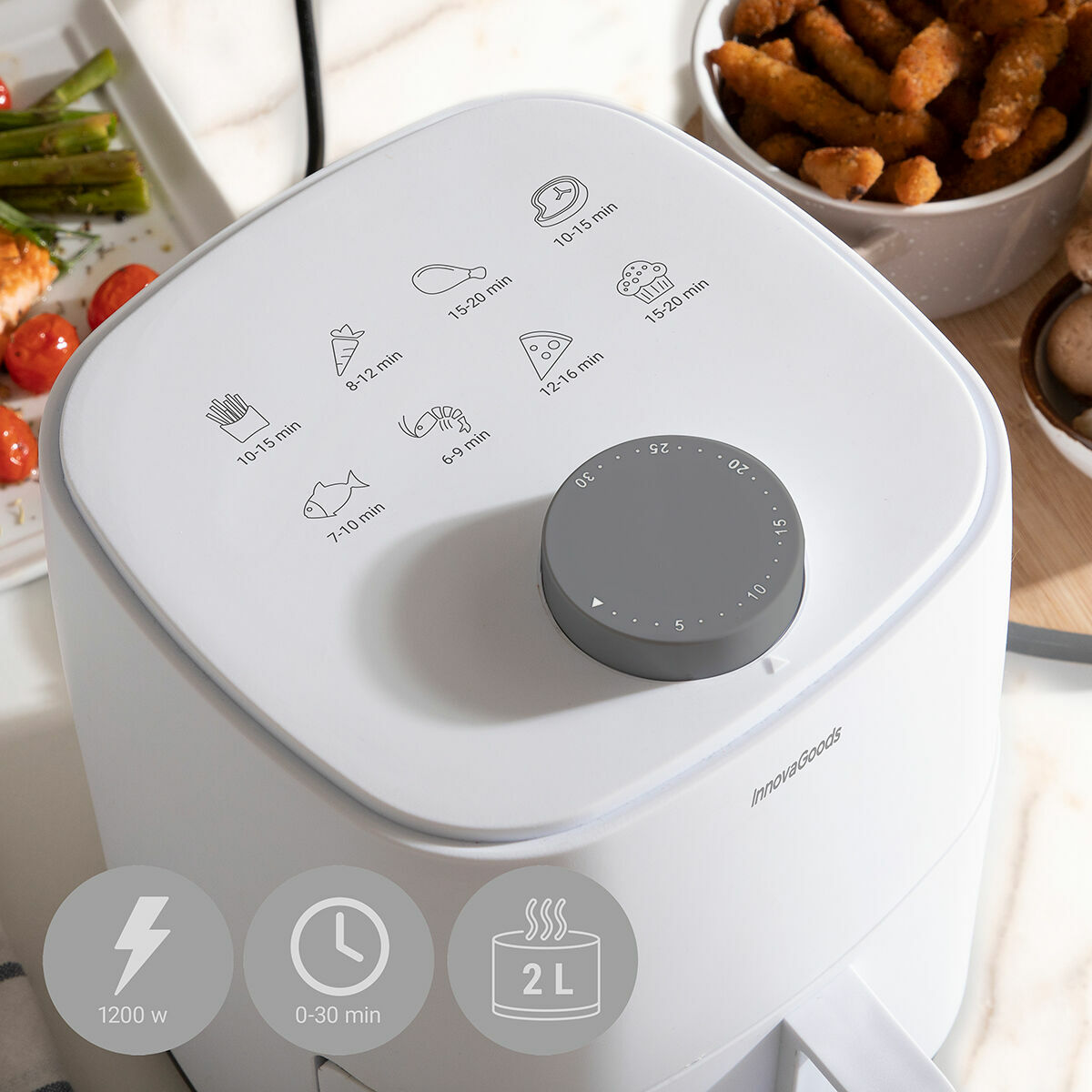 Air Fryer InnovaGoods White 1200 W 2 L (Refurbished B)