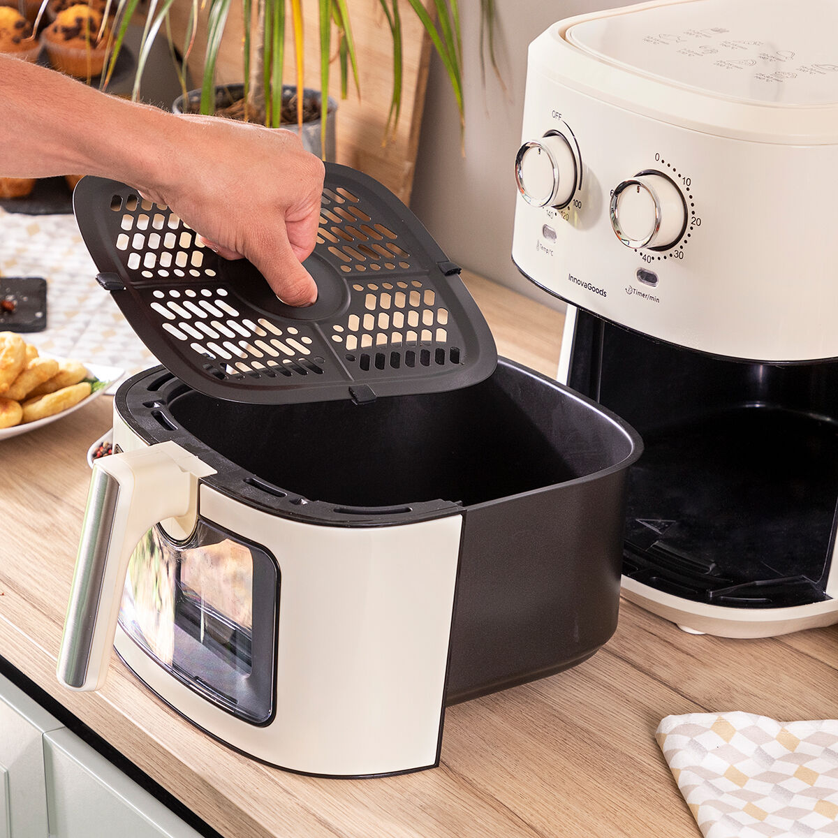 Air Fryer InnovaGoods Vynner Pro 6500 Cream 1700 W 6,5 L Stainless steel