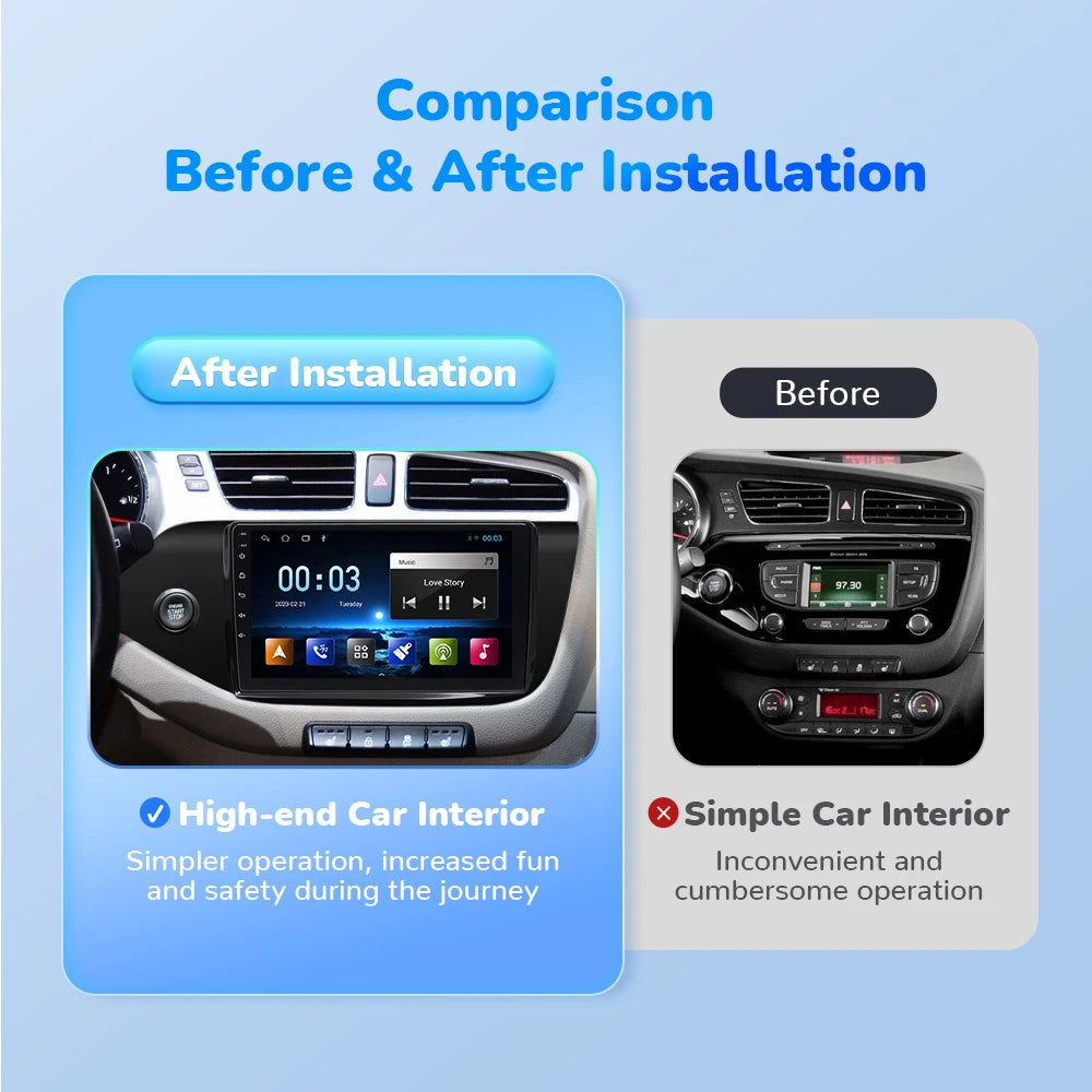 Wireless Speakers, , KIA CEED JD Car Radio, 8GB RAM 128GB ROM, Carplay, Android 12, AI Voice, GPS Navigation, Wifi, IPS DSP, DAB+, S1, Black, 8 Core.