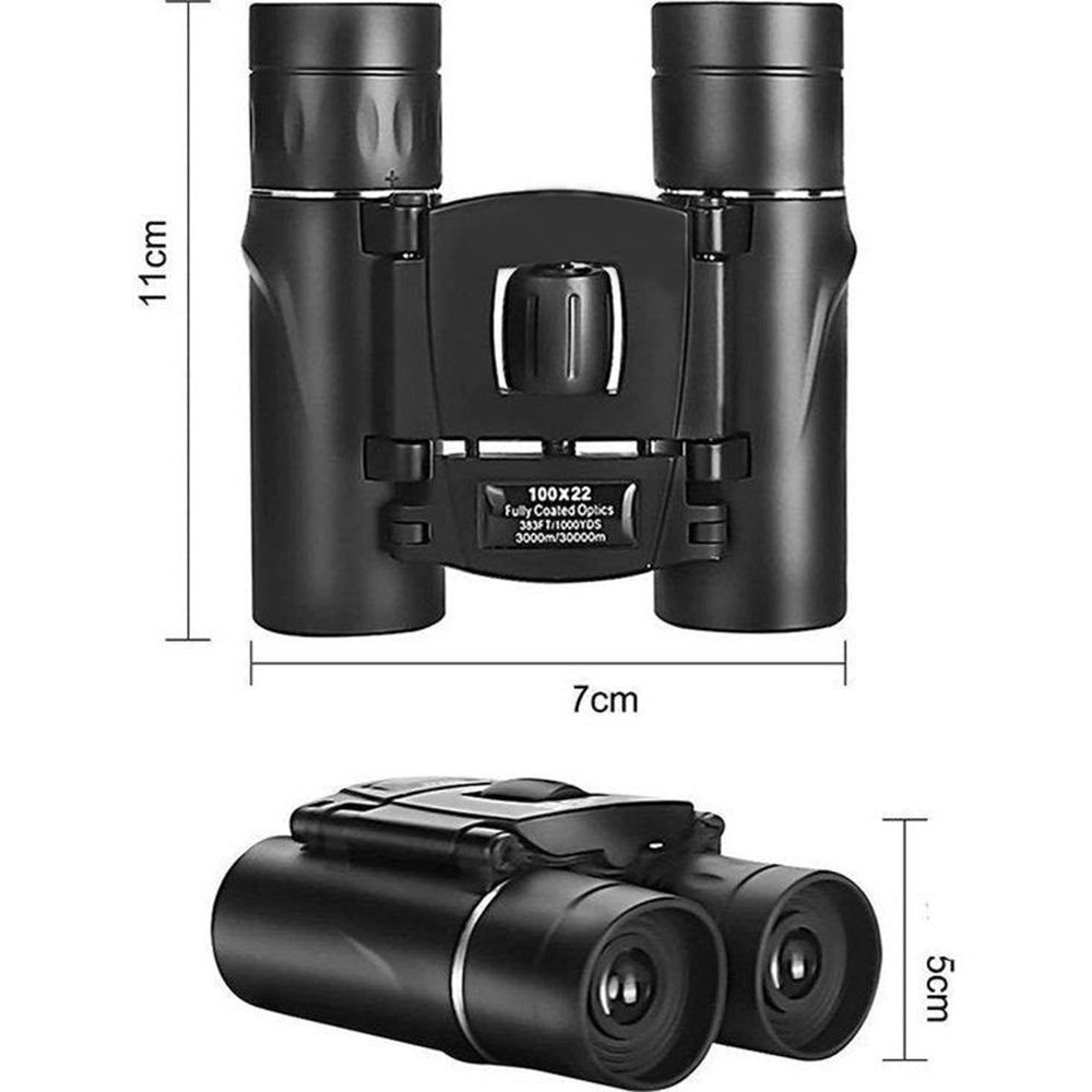 Binoculars, 3000mm, Night Vision, FMC, Waterproof, Rubber, Black