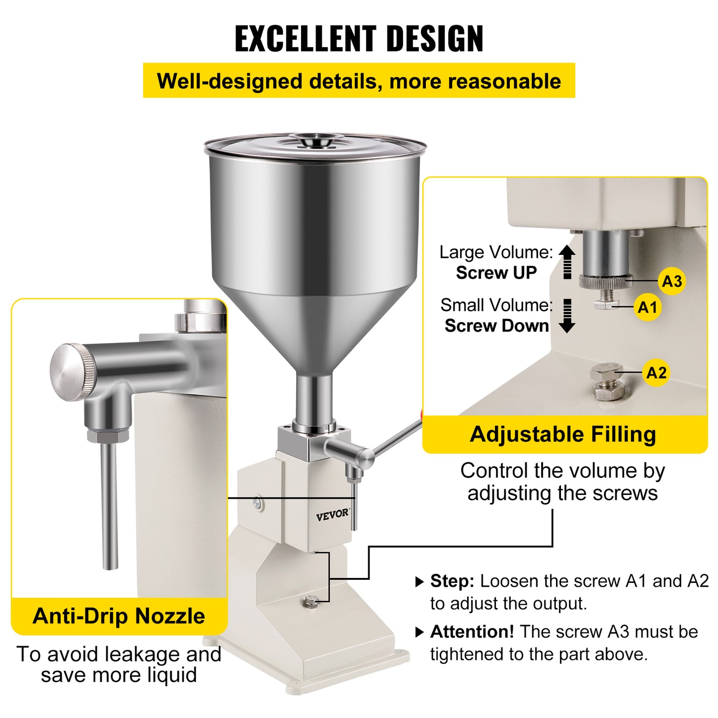 Machine de remplissage de liquide manuelle, distributeur commercial, remplissage d'huile à vis de 5 à 50ml