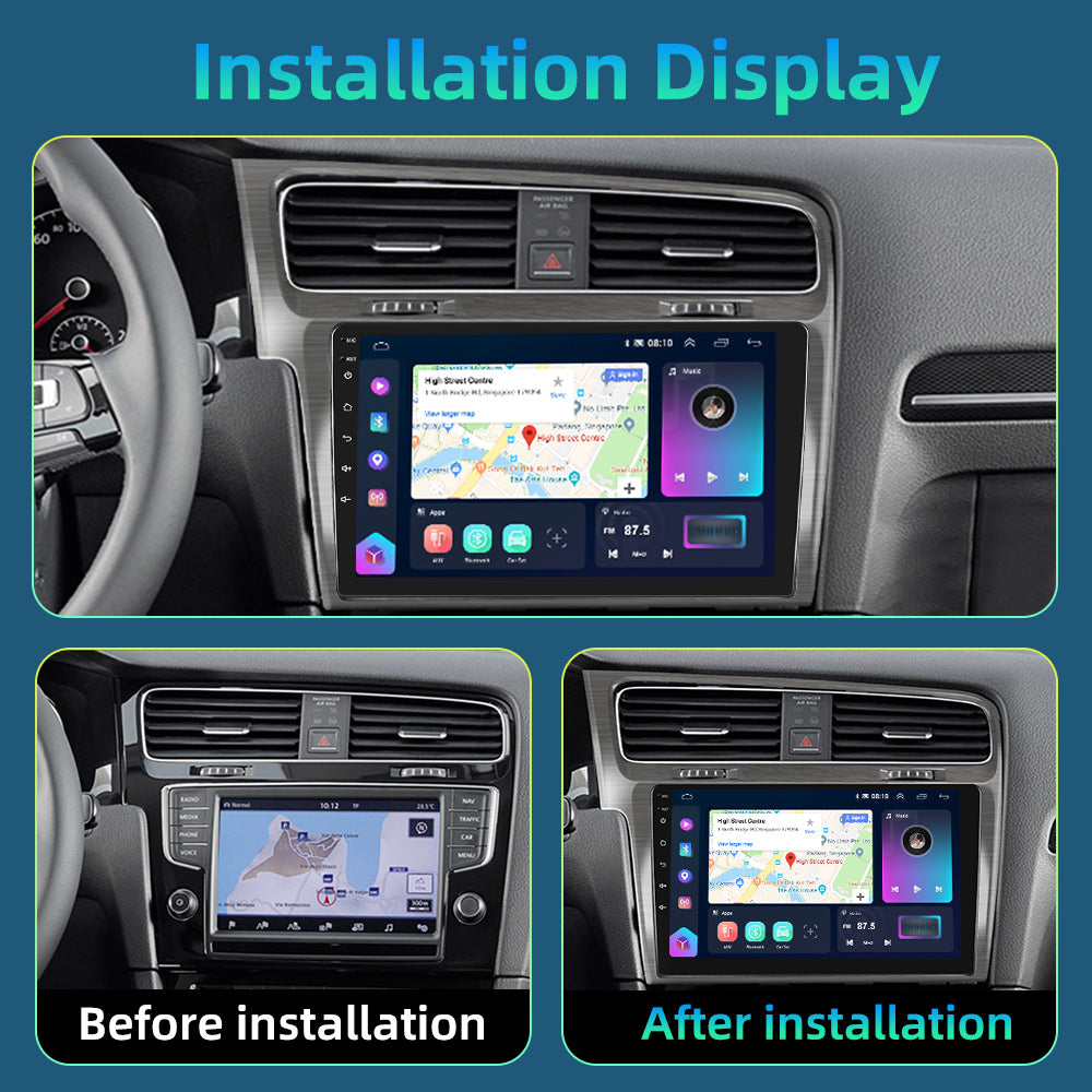 Player multimedia auto, Podofo, Android Auto, Carplay, 32 GB, GPS, gri