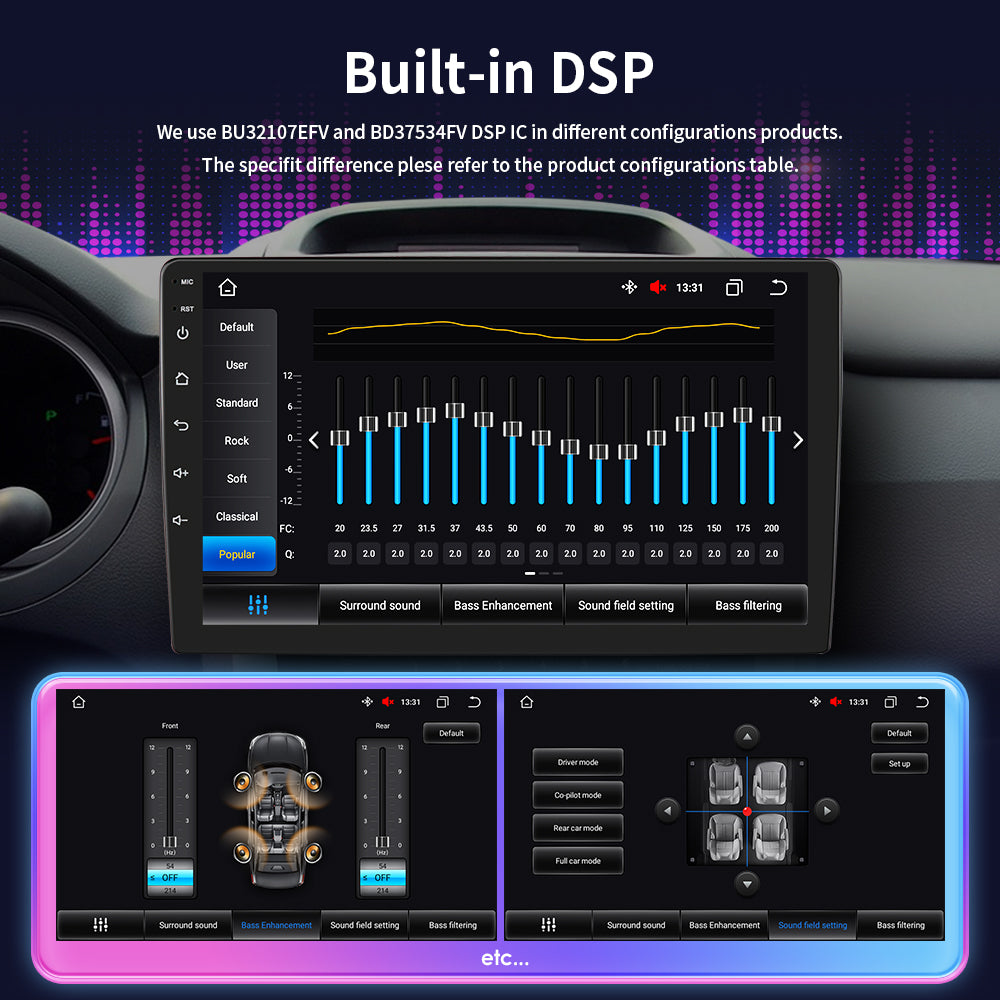 Car Multimedia Player, Ossuret, S8, 1GB, 32GB, 2Din, Android 12, Black