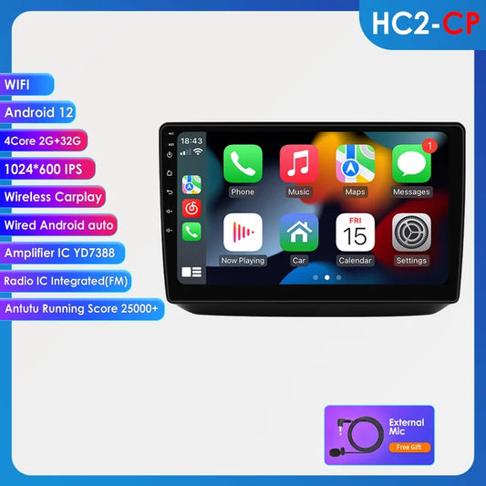 Wireless Speakers, , HC2 CP for Vw Skoda Fabia 2 2007-2014 Carplay, GPS navigation, Stereo Audio, rds dsp, Black, 2din size.