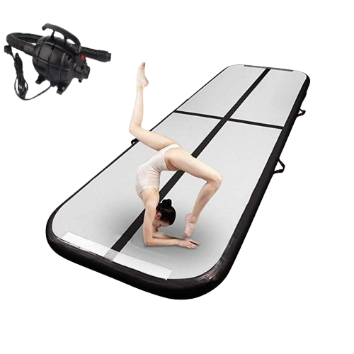 AIROBATIC Airtrack Pro - Opblaasbaar Gymnastiekmat - 700x100x20 cm- Waterproof - Met Electrische Pomp - 7 Meter - Hoge Kwaliteit