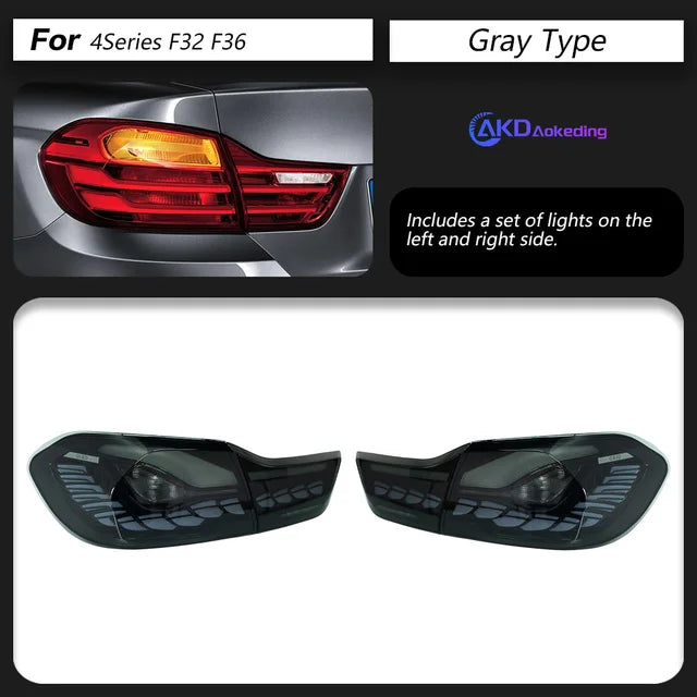 Car LED Lights, BMW F32 F36 F82 M4 4 Series 2013-2020, Dragon Scales, Clear, One Set