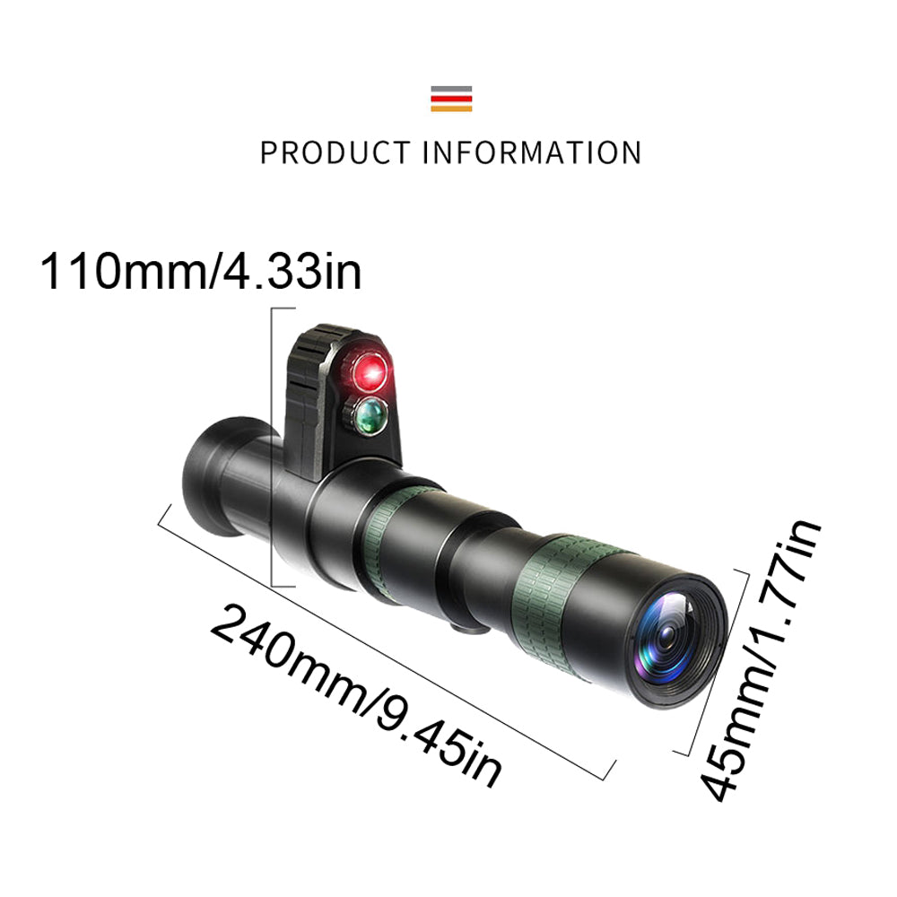 Telescope, Night Vision, Infrared, Cross Cursor, IPX4, Black