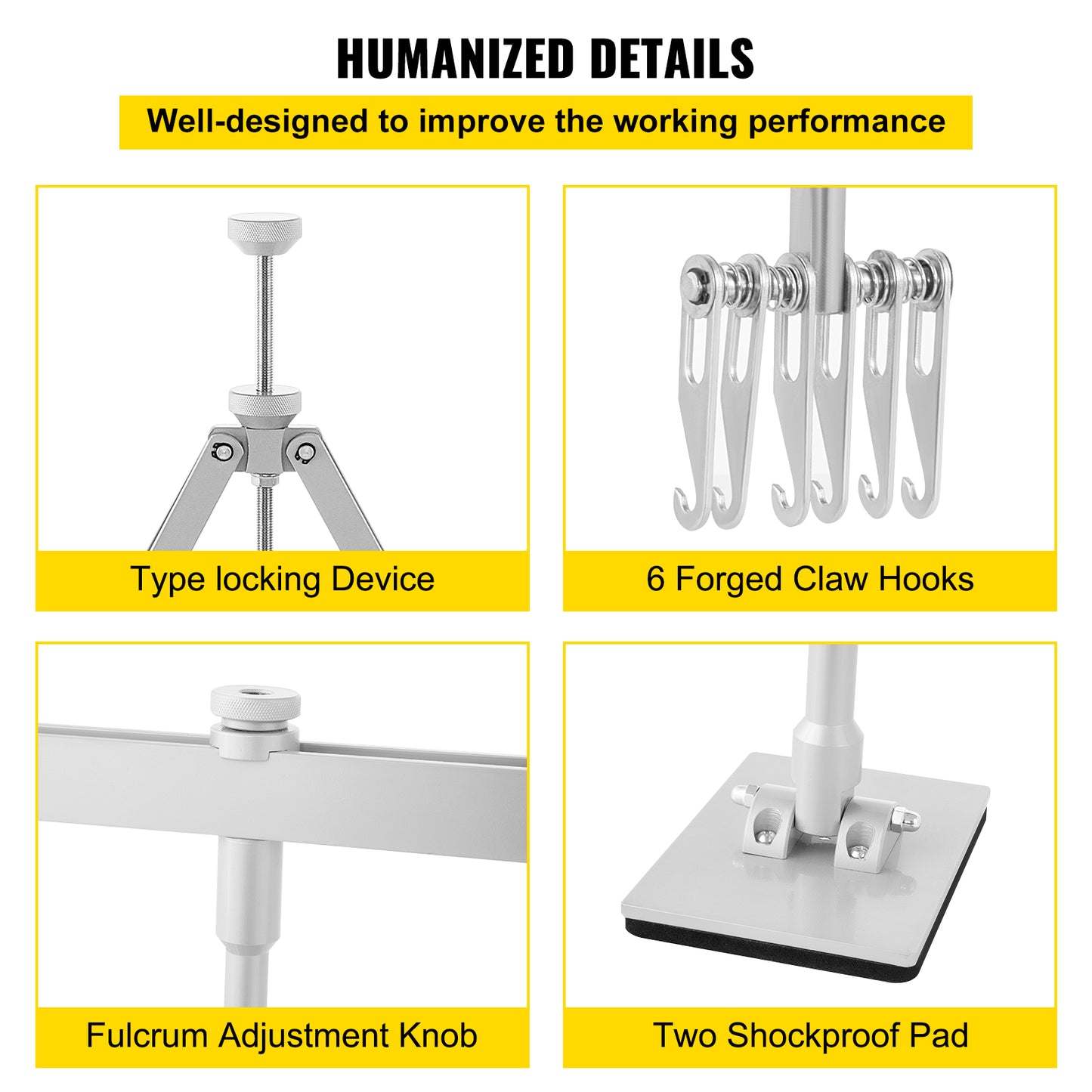 Bodywork repair extractor kit with hammer, Vevor,  SS-GZ-SCBHS11875, 75cm/85cm, Silver