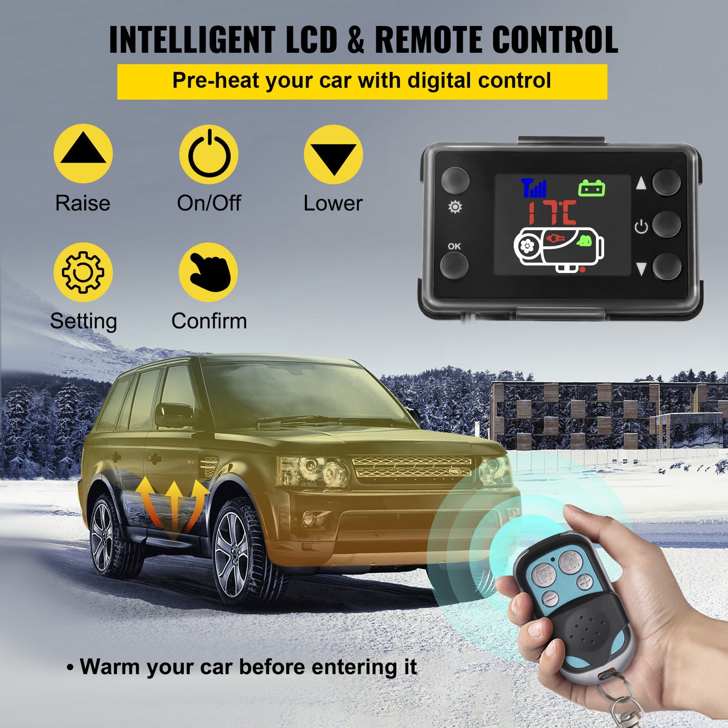 Încălzitor de aer diesel All-in One Truck Parcare 12V Telecomandă LCD 2/5/8KW