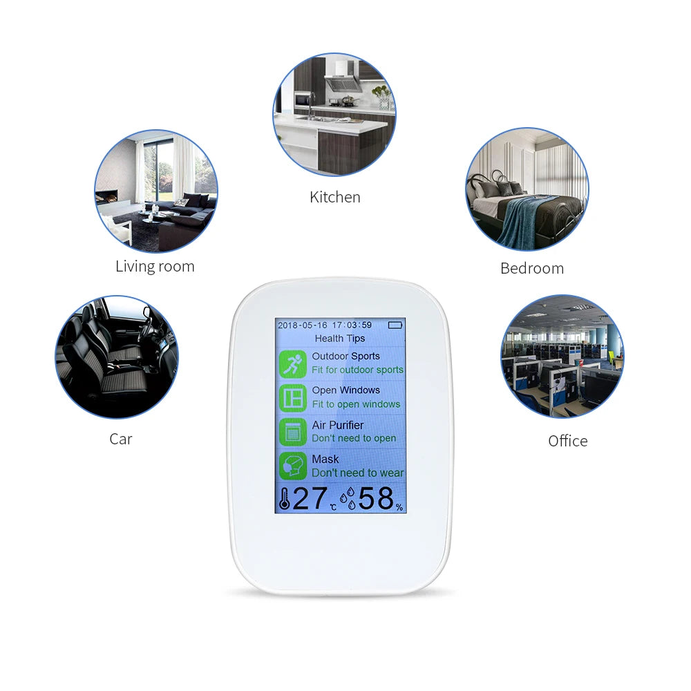 Air quality monitor CO2 detector  D9-B PM2.5/HCHO/TVOC Thermometer Hygrometer detector