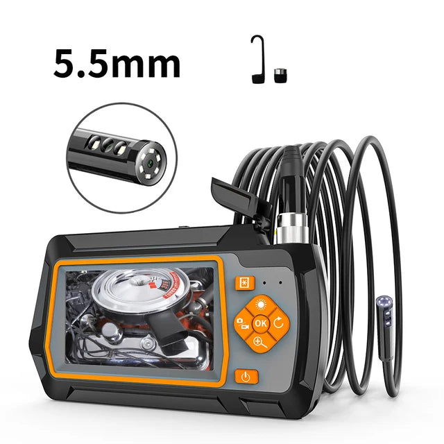 Endoscope Camera, Dual Lens, 1080P, 5.5mm, 6 LED, Black