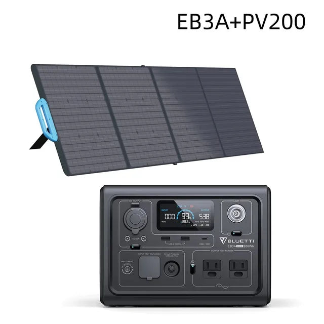 Battery, EB3A PV120, Solar Generator, ABS, 600W, 268Wh, 220V, 60Hz, KR Plug, Black