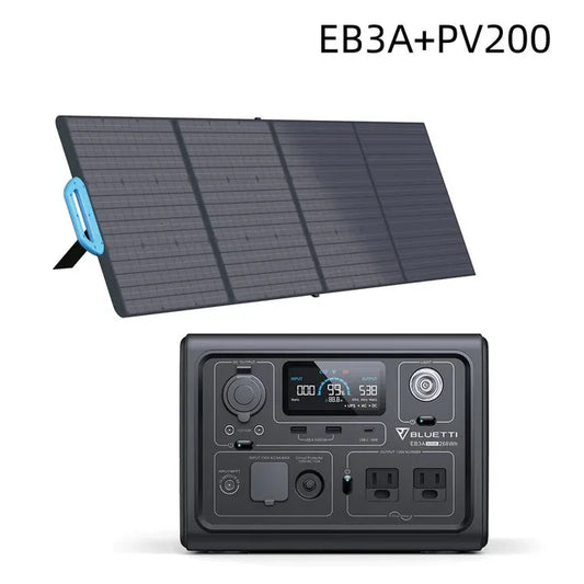 Solar Power Generator, EB3A PV200, 600W 268Wh, AU Plug 240V 50Hz, LiFePO4 Battery, Pure Sine Wave, Camp UPS