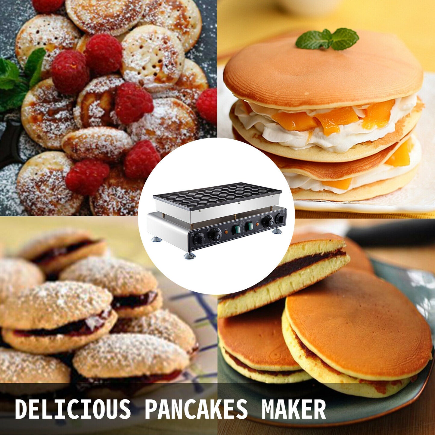 Electric Waffle Maker Mini Pancake Machine Snack Maker Home Appliance (50PCs)