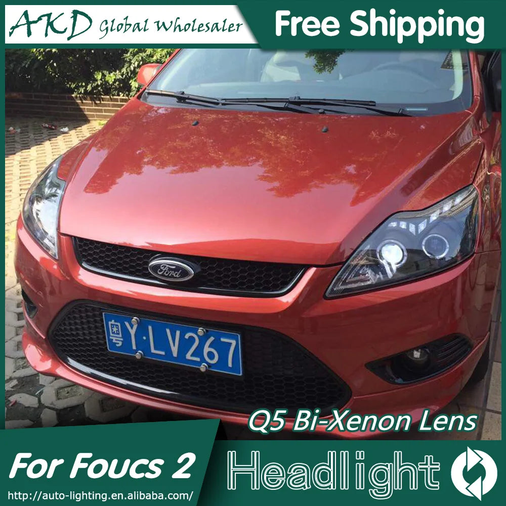 Car LED Lights, Ford Focus 2, LED Bi Xenon Bulb, White, Standard Size.