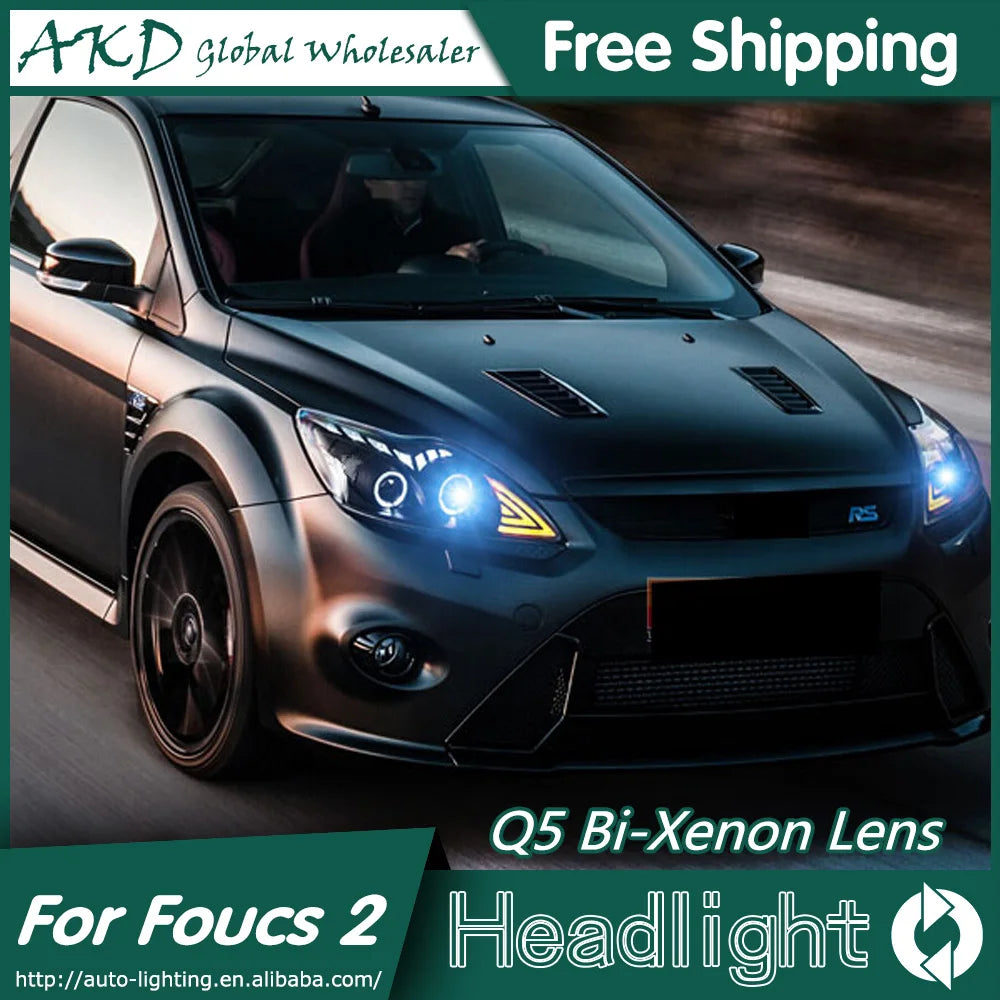 Car LED Lights, Ford Focus 2 Headlights 2009-2011, DRL Day Running Light LED Bi Xenon Bulb, Fog Lights, Accessory, Focus 2 Head Lamp