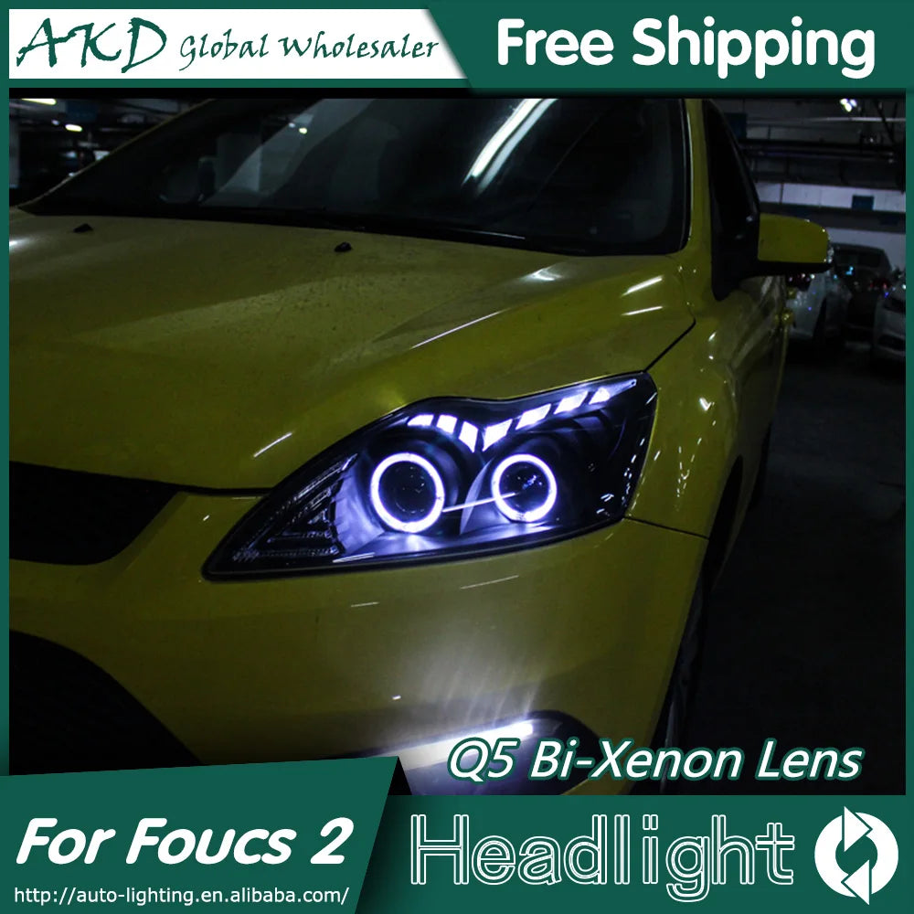 Car LED Lights, Ford Focus 2 Headlights 2009-2011, DRL Day Running Light LED Bi Xenon Bulb, Fog Lights, Accessory, Focus 2 Head Lamp