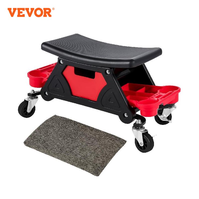 Brake Stool with 3 Trays & Toolbox, Mobile & 300LBS Capacity.