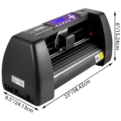 Vinyl Cutter Plotter, 375mm Cutting Width, LCD Display, Black