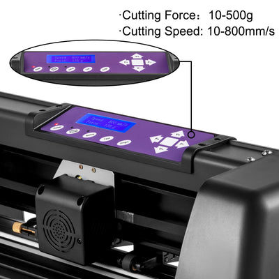 Vinyl Cutter Plotter, 375mm Cutting Width, LCD Display, Black